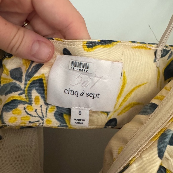 Cinq à Sept Elanora Yellow Floral Dress - Picture 2 of 5